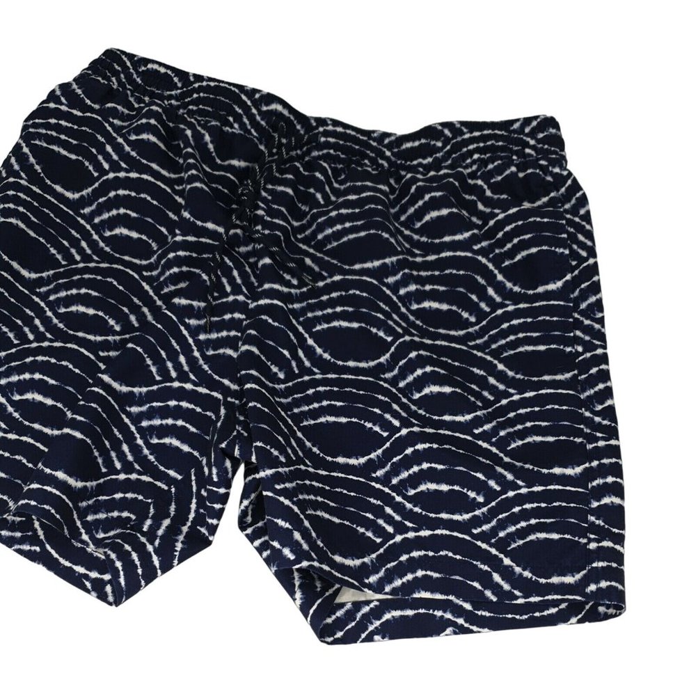 Murano Swimwear Trunks Mens XL Blue White Beach Vacation Lined Pockets Surf Soft - Picture 3 of 11